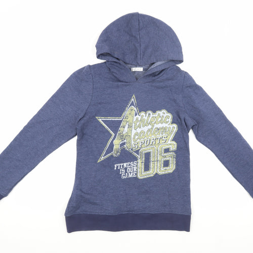 Topshop Women's Blue Graphic Hoodie Size 12