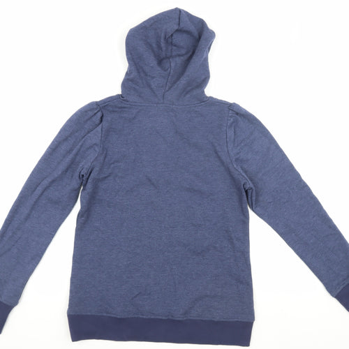 Topshop Women's Blue Graphic Hoodie Size 12