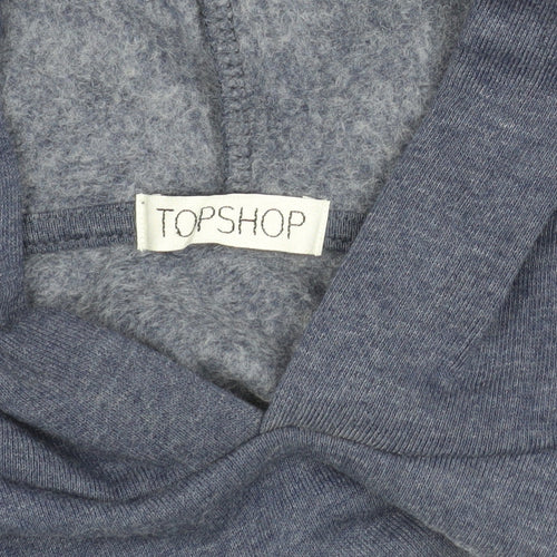 Topshop Women's Blue Graphic Hoodie Size 12