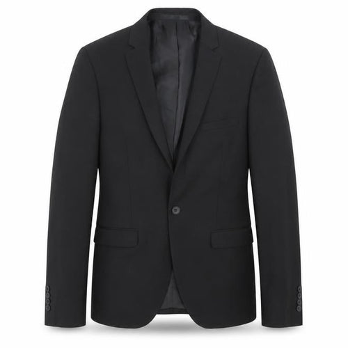 Burton Menswear Black Slim Fit Men's Blazer, Size 36R