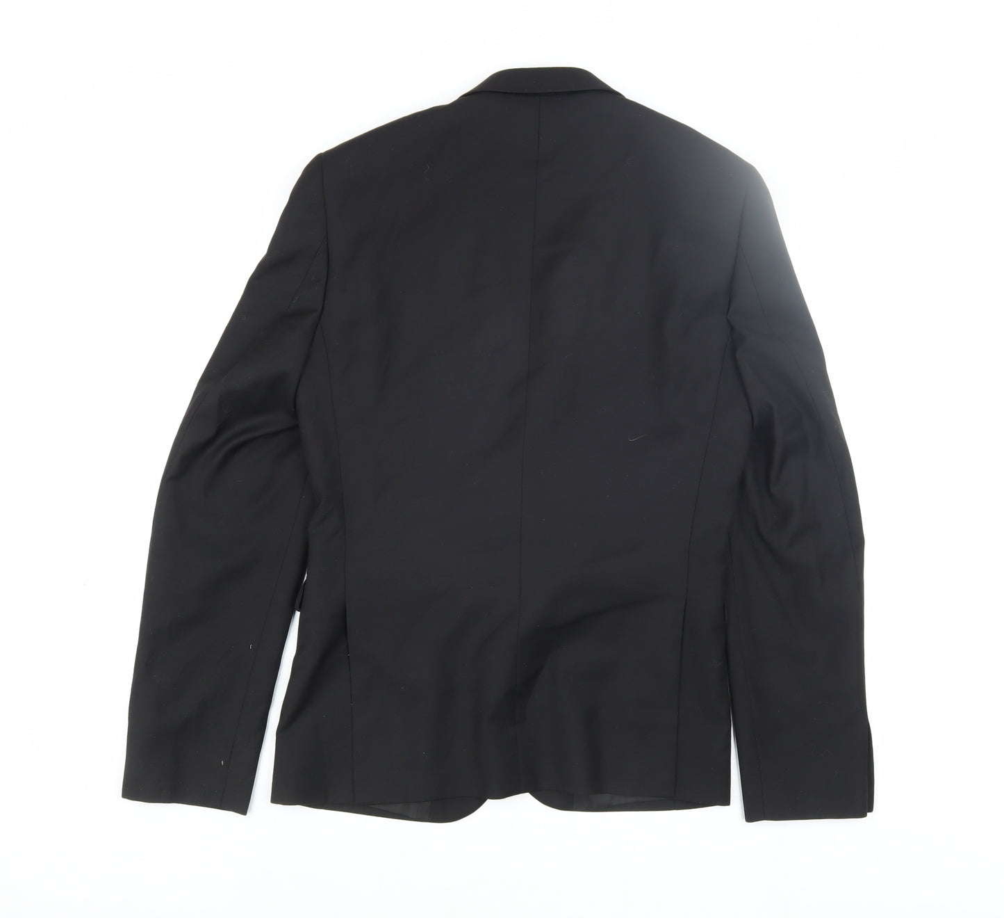 Burton Menswear Black Slim Fit Men's Blazer, Size 36R