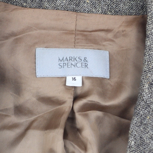 Marks and Spencer Women’s Grey Wool Blazer Size 16