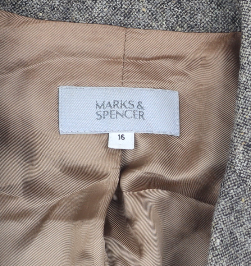 Marks and Spencer Women’s Grey Wool Blazer Size 16