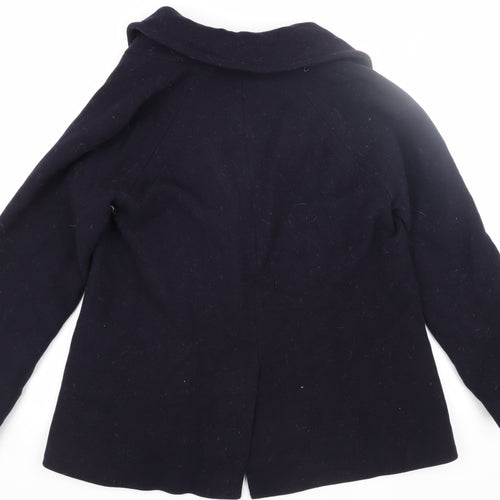 French Connection Women's Black Wool Pea Coat Size 8
