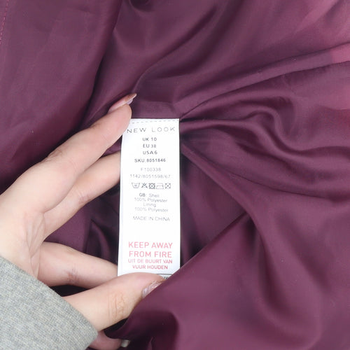 New Look Women's Red Pencil Skirt Size 10 Casual