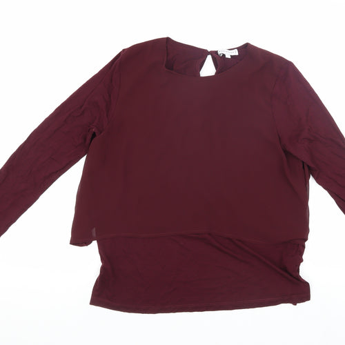 Warehouse Women's Red Long Sleeve Top, Size 8