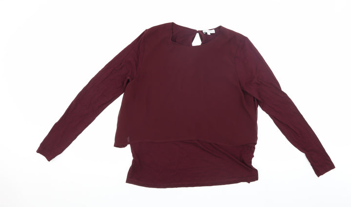 Warehouse Women's Red Long Sleeve Top, Size 8