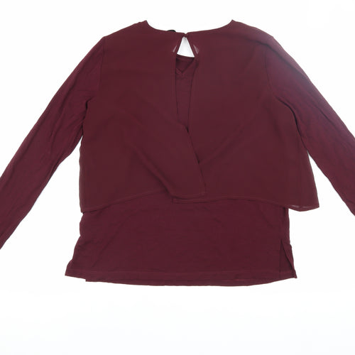 Warehouse Women's Red Long Sleeve Top, Size 8