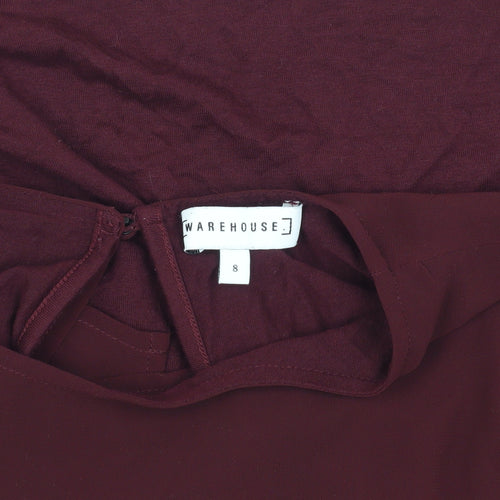 Warehouse Women's Red Long Sleeve Top, Size 8