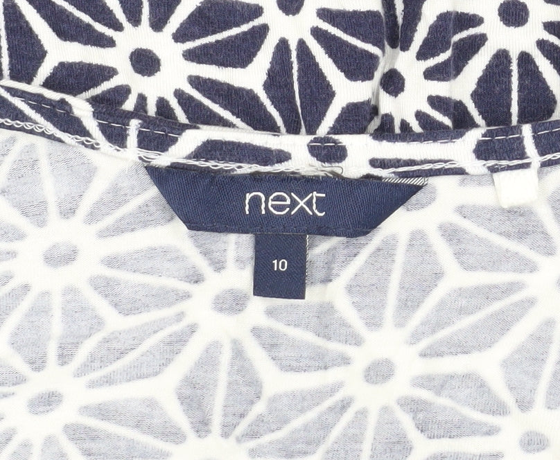 Next Women's Blue Geometric Camisole Tank Top Size 10