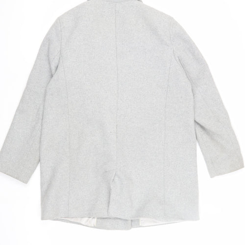Monsoon Women's Grey Wool Blend Overcoat Size 16