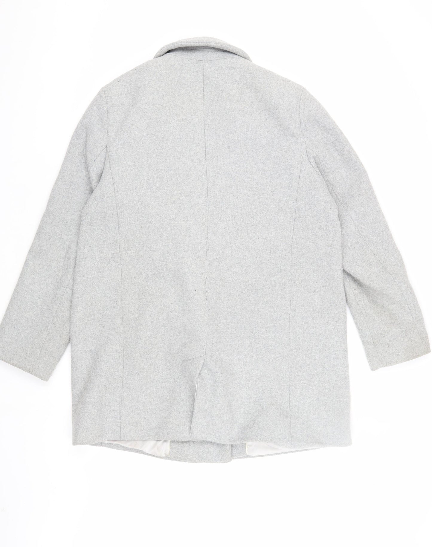 Monsoon Women's Grey Wool Blend Overcoat Size 16