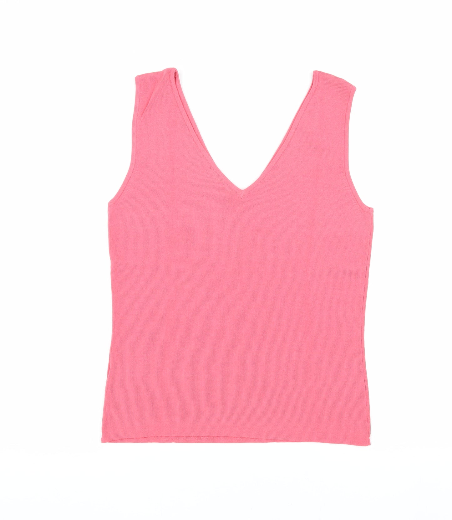 Wallis Women's Pink Beaded V-Neck Tank Top Size 14