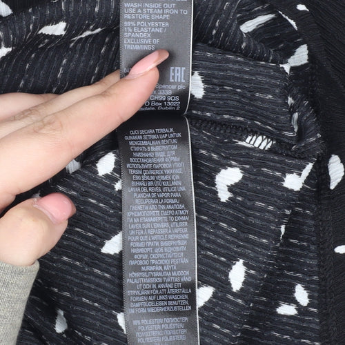 Marks and Spencer Women's Black Geometric Blouse Size 14