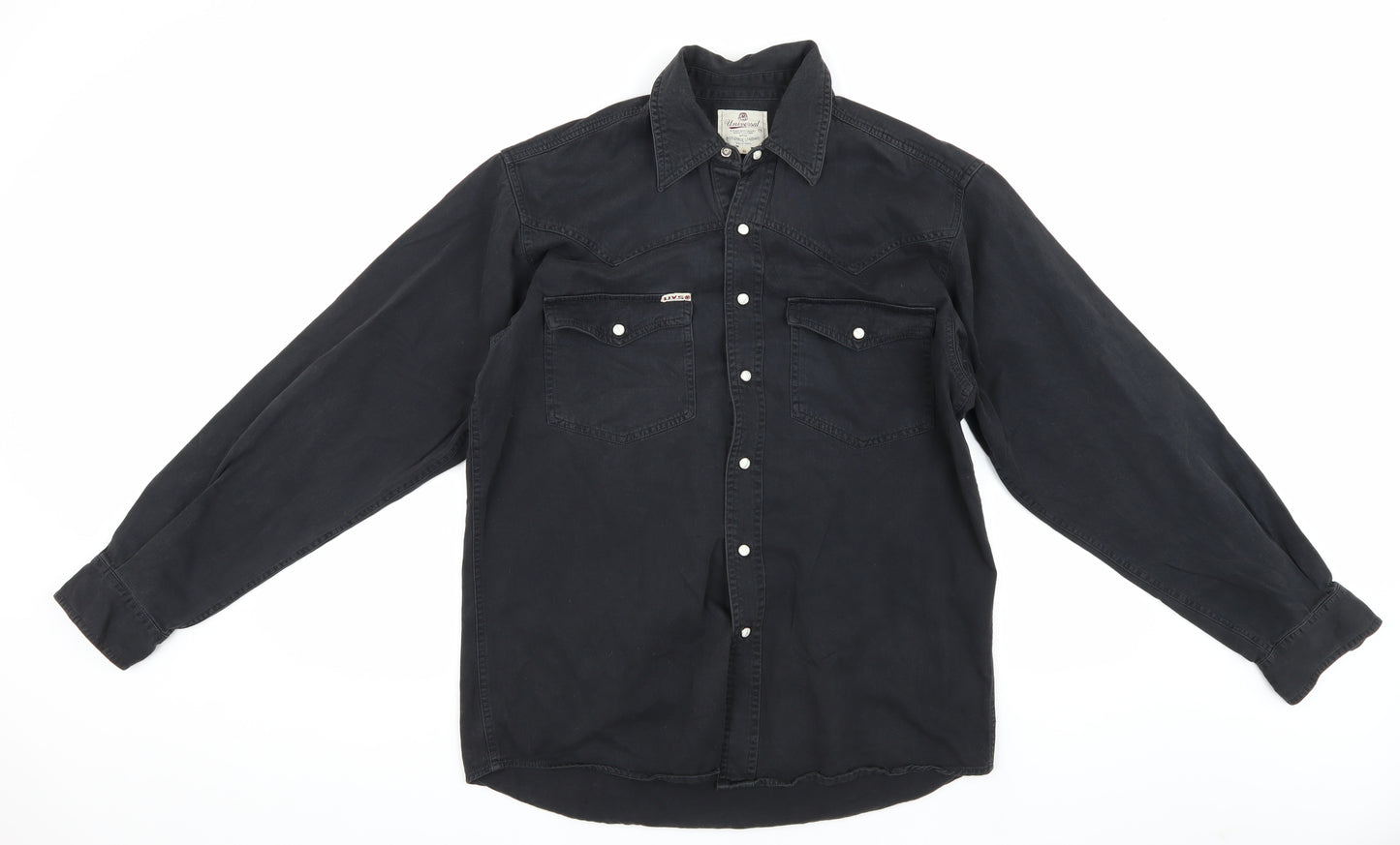 Universal Men's Black Small Button-Up Shirt