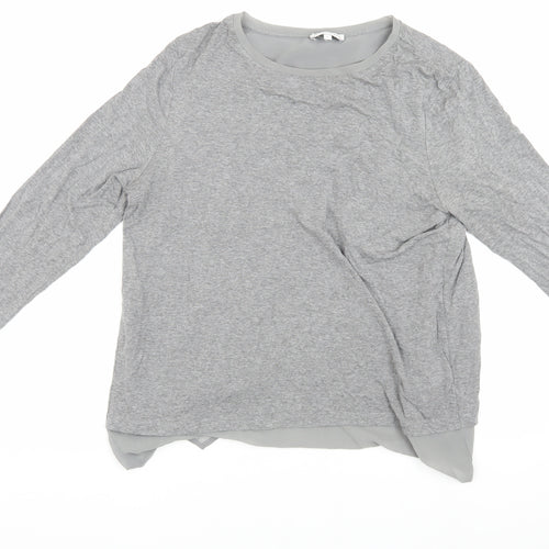 Warehouse Women's Grey Long Sleeve Top Size 12