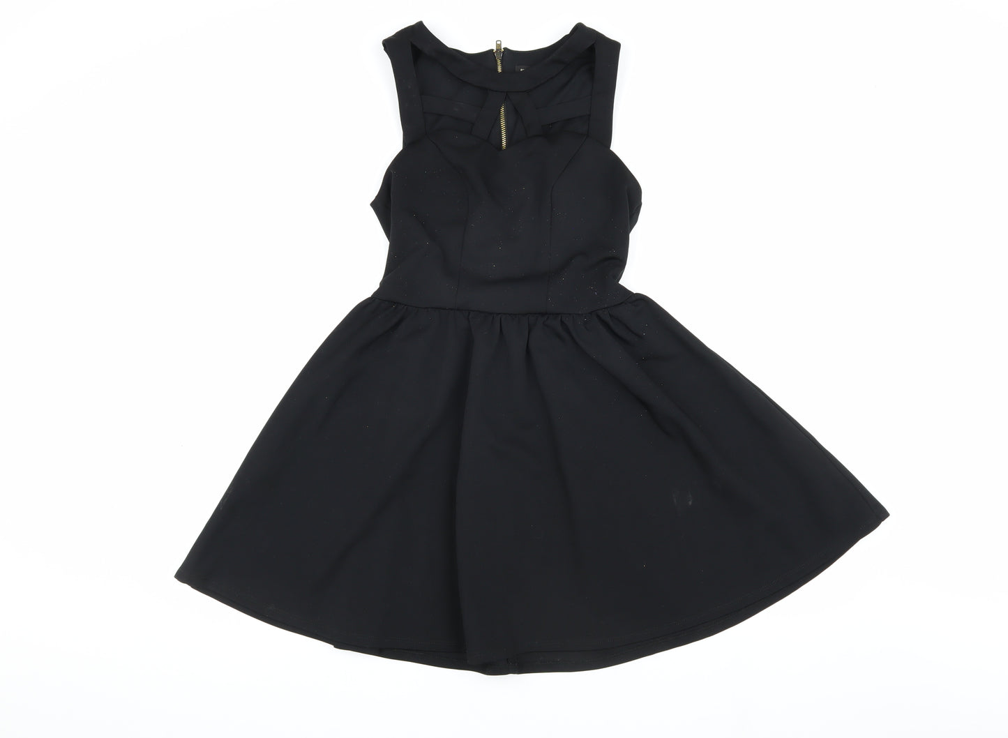 River Island Women's Black Skater Dress, Size 8