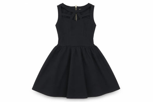 Front view of River Island Women's Black Skater Dress, size 8