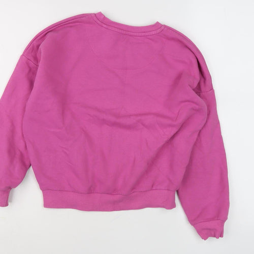 Squishmallows Girls Pink Cartoon Pullover Sweatshirt M