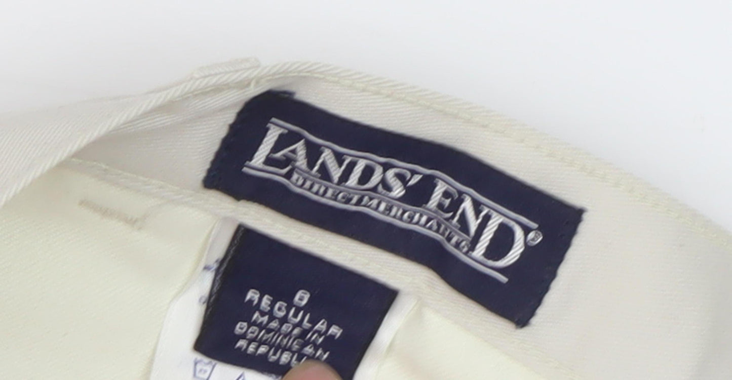 Lands' End Women's Beige Chino Trousers Size 10