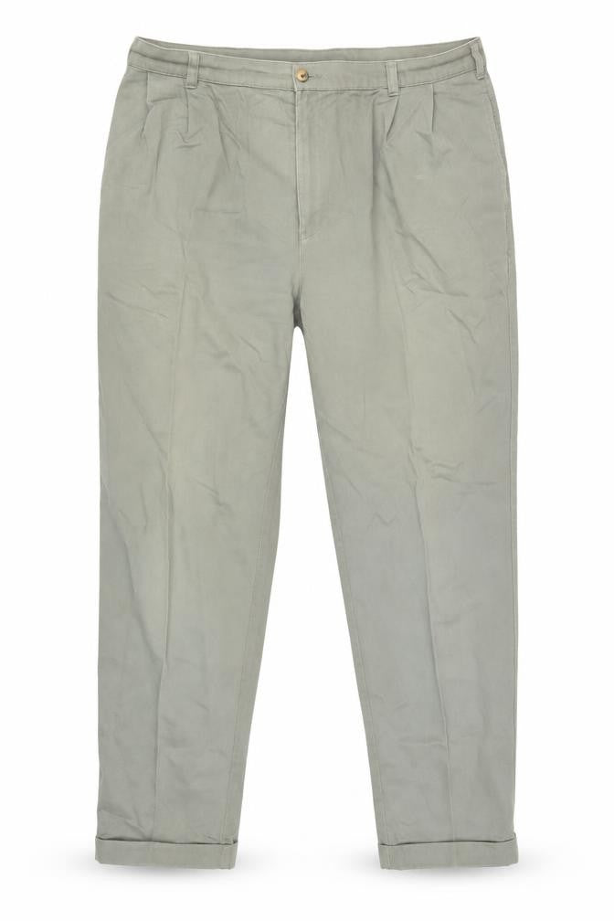 Front view of Cotton Traders Men's Grey Chino Trousers, size 36