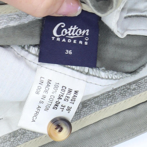 Cotton Traders Men's Grey Chino Trousers Size 36