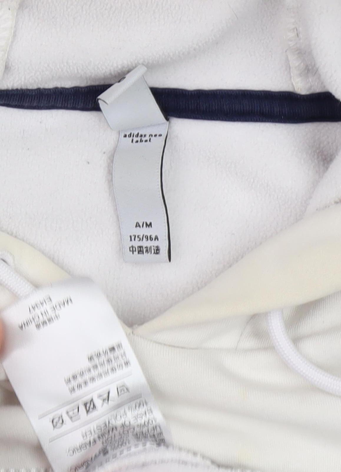 Adidas Men's Ivory Blue Pullover Hoodie, M