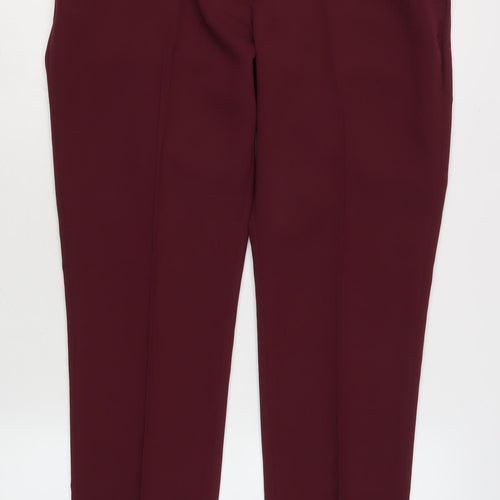 H&M Women's Red Dress Pants Size 12 - Stylish Winter Trousers