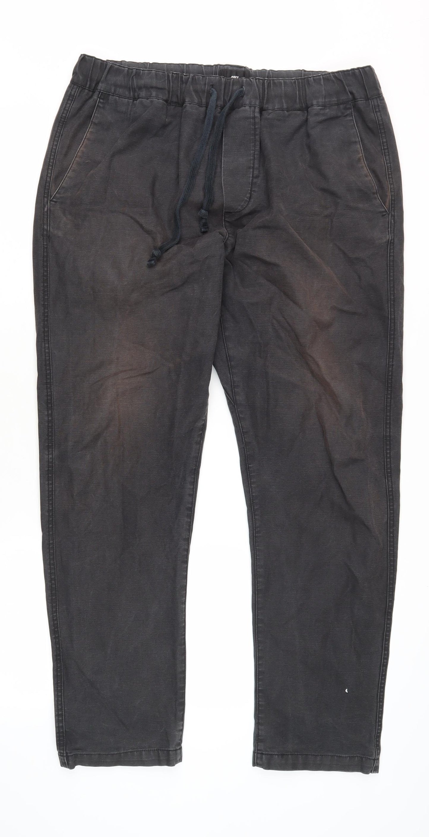 Obey Men’s Black Jogger Trousers Size L