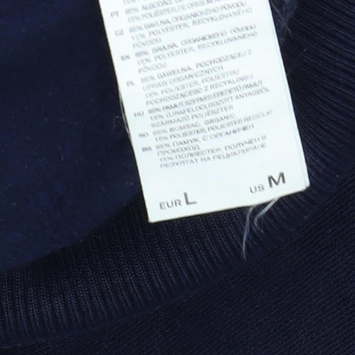 Conquer Men's Blue Graphic Pullover Sweatshirt L