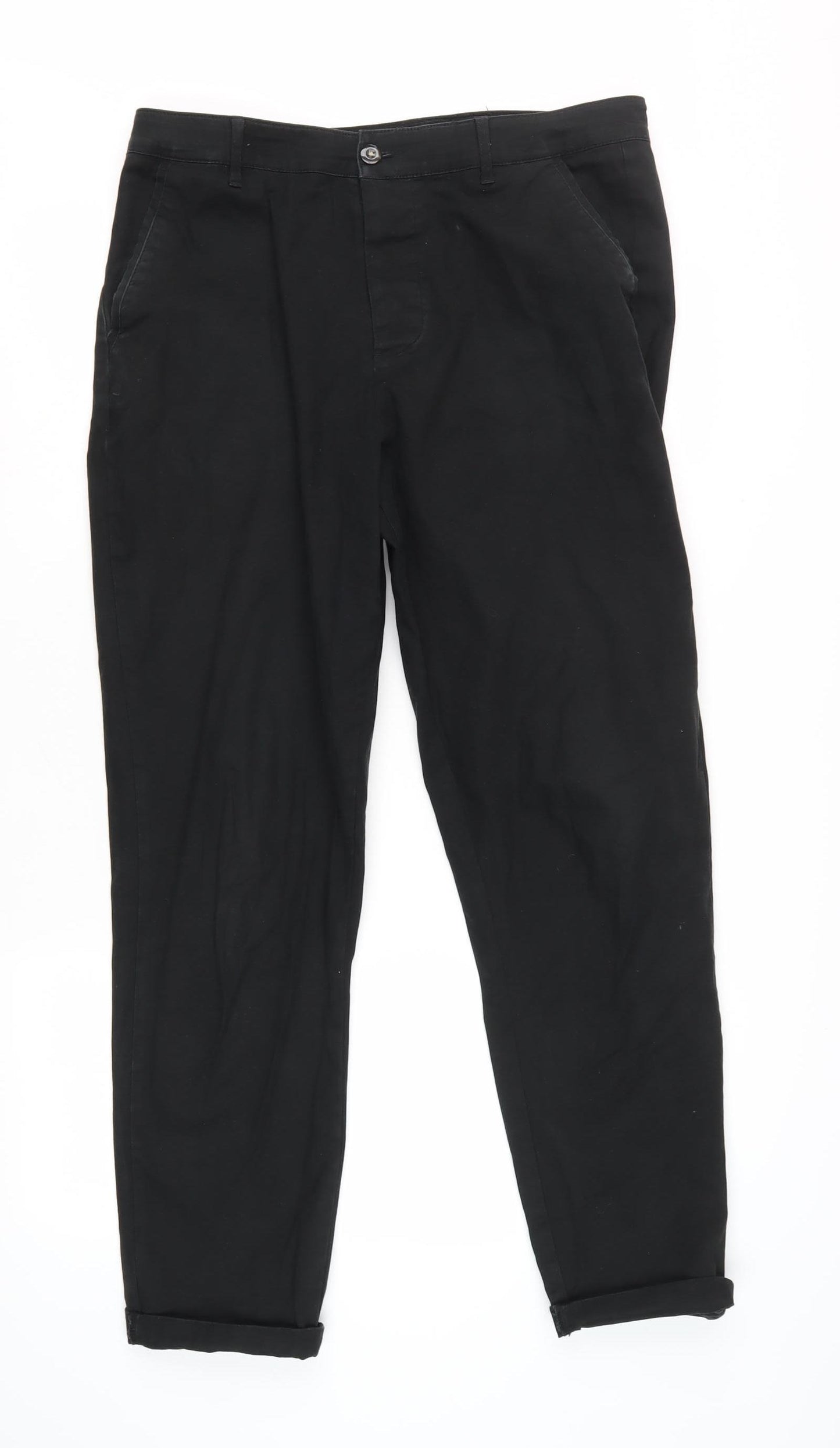 ASOS Design Women's Black Chino Trousers W33 In
