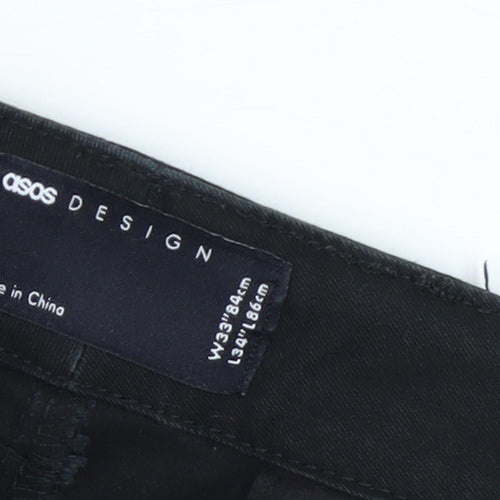 ASOS Design Women's Black Chino Trousers W33 In