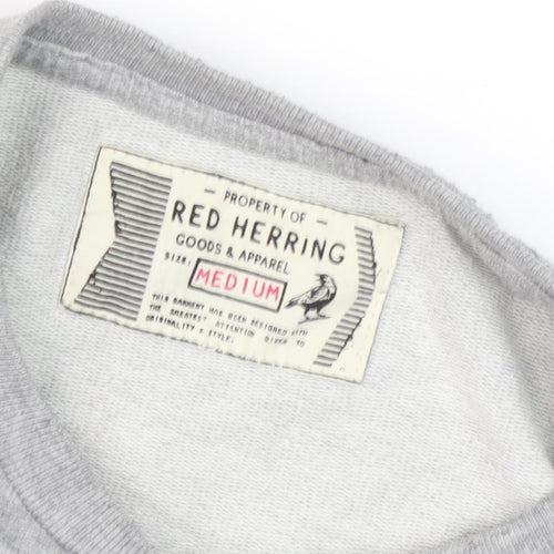 Red Herring Men's Grey Graphic Sweatshirt M