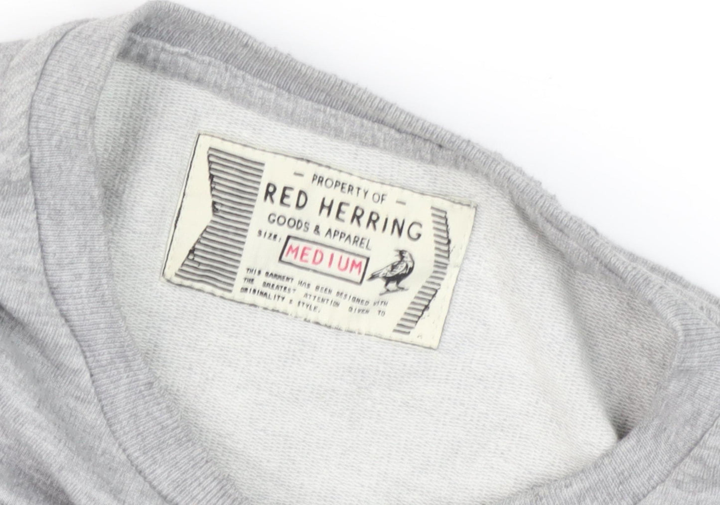 Red Herring Men's Grey Graphic Sweatshirt M