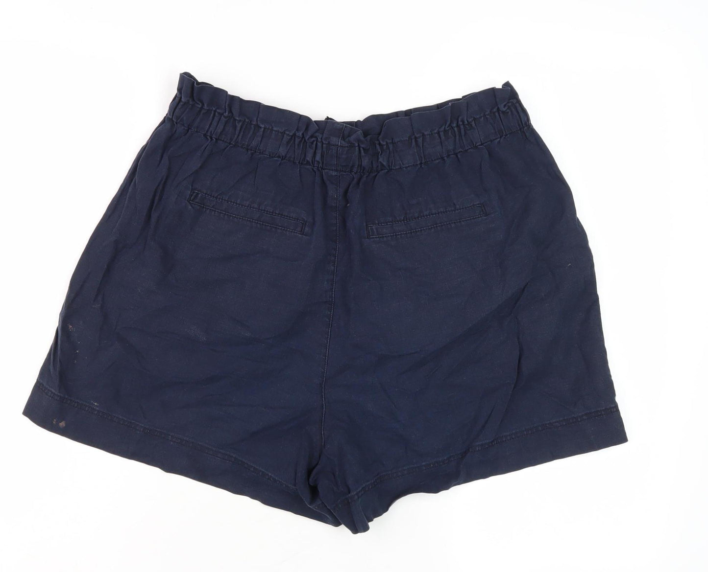 Uniqlo Women's Blue Paperbag Cotton Shorts - M
