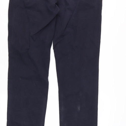 Next Men's Black Chino Trousers 34R Stretch Straight