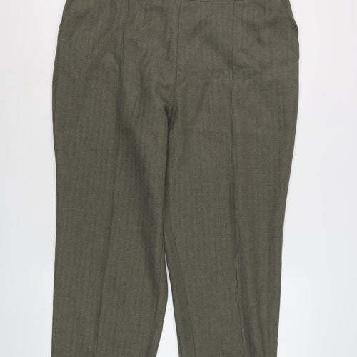 Marks & Spencer Women's Green Chino Trousers Size 16