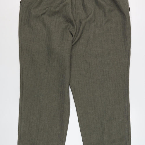 Marks & Spencer Women's Green Chino Trousers Size 16