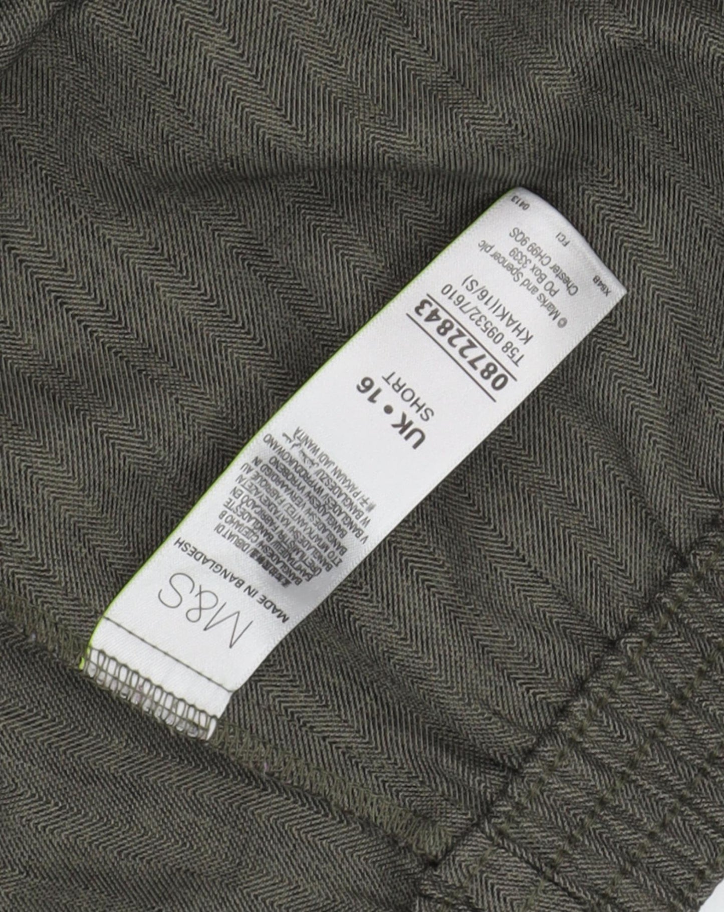 Marks & Spencer Women's Green Chino Trousers Size 16