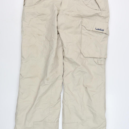 Wedze Beige Unisex Cargo Trousers M Winter Outdoor