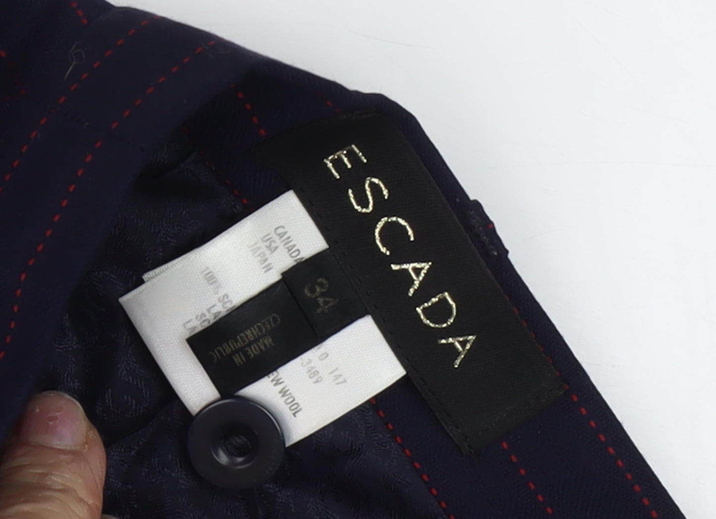 Escada Women's Black Wool Pencil Skirt Size 6