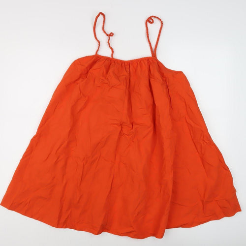 Topshop Women’s Orange A-Line Short Dress, Size 12