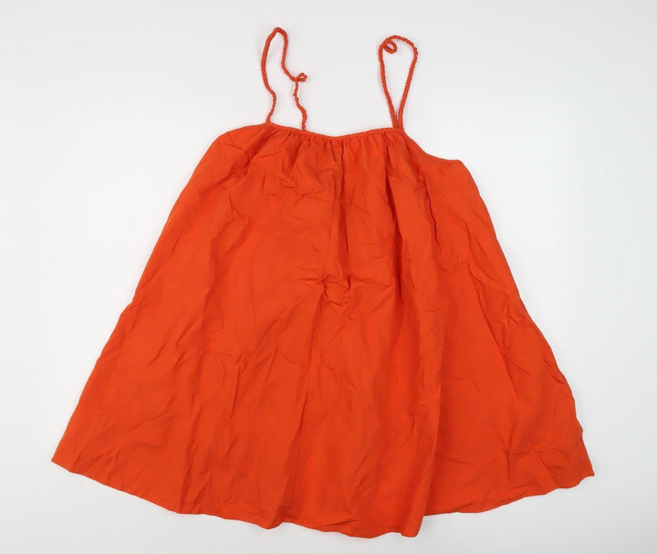 Topshop Women’s Orange A-Line Short Dress, Size 12