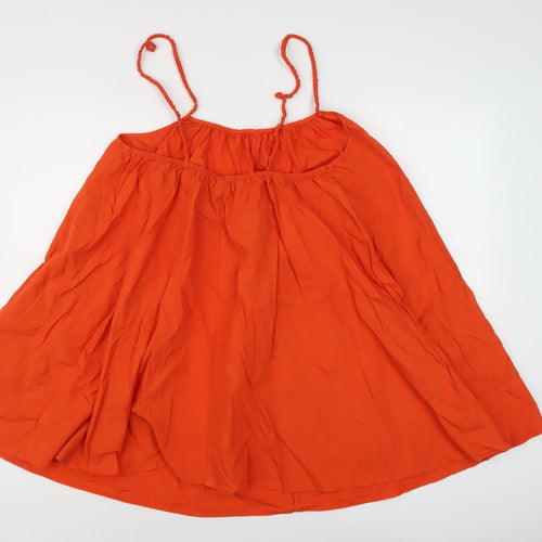 Topshop Women’s Orange A-Line Short Dress, Size 12