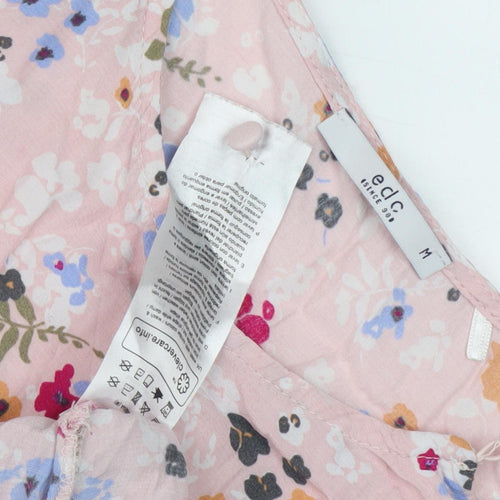 EDC Women's Multicoloured Floral Top M Casual Fashion