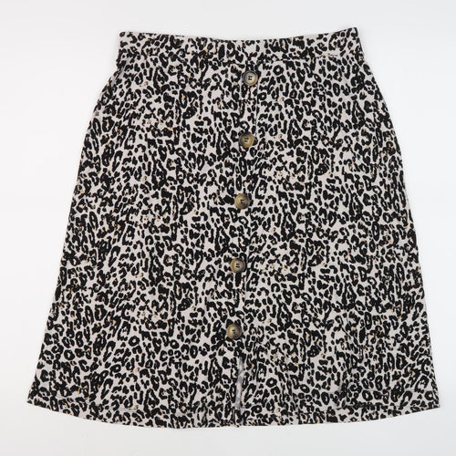 Next Women's Multicoloured Animal Print A-Line Skirt, Size 14