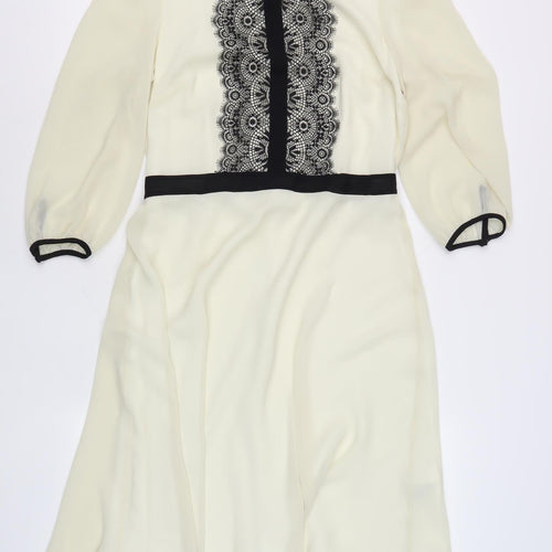 Marks and Spencer Women's Ivory Collared Dress Size 10