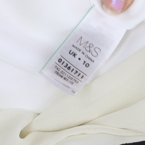 Marks and Spencer Women's Ivory Collared Dress Size 10