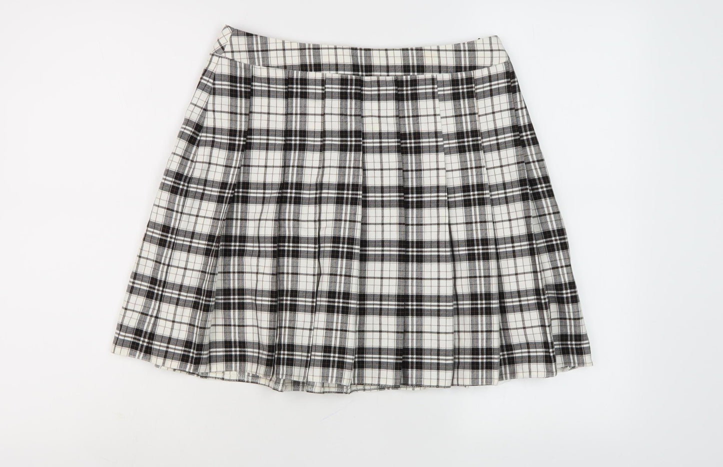 New Look Women's Multicoloured Plaid Pleated Skirt Size 10