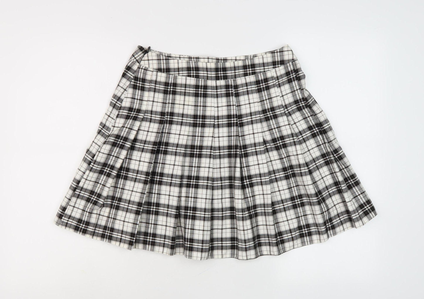 New Look Women's Multicoloured Plaid Pleated Skirt Size 10